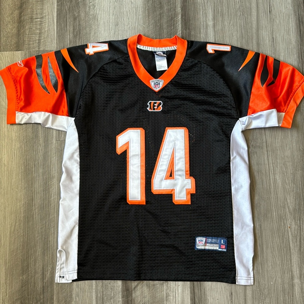 Cincinnati Bengals jersey stitched boys large 14/16 #14 Dalton NFL football